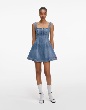 데님 미니 드레스