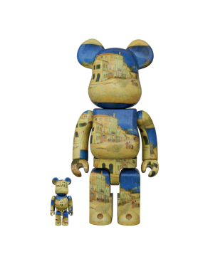 400%+100% BEARBRICK Van Gogh The Yellow House (The Street) 