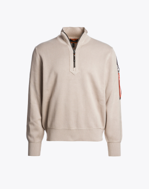 남성 하프 지퍼 스웨터 베이직 스코-MASTIC (25WMPMKNRK05PJ0772)