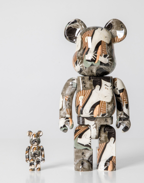 400%+100% BEARBRICK Toshusai Sharaku 