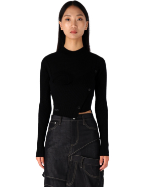 더블 칼라 스웨터