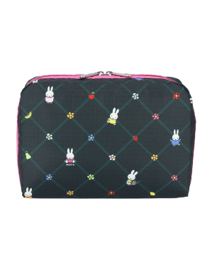 미피 오차드 그린/핑크 엑스트라 라지 랙탱귤러 코스메틱 파우치