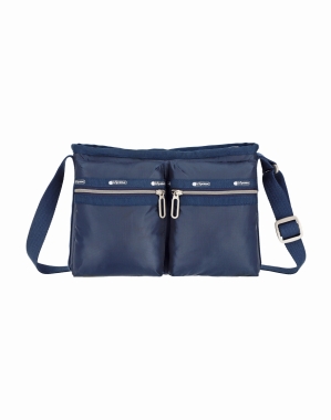 다크 블루 C 에센셜 집 크로스바디백