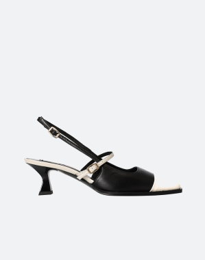 세실 블랙 & 베이지 슬링백