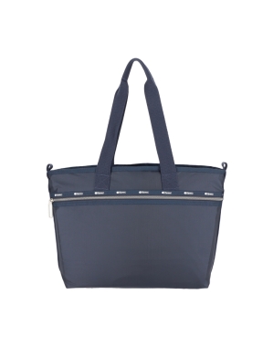 다크 블루 C 에센셜 집 토트백
