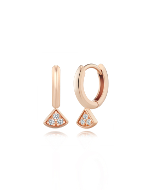 Petit Dia. 쁘띠 다이아몬드 그레이스 드롭 후프 귀걸이