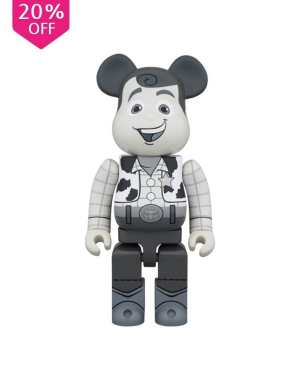 1000% BEARBRICK WOODY B&W Ver.