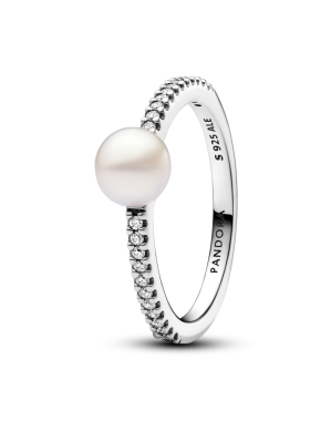 트리티드 프레쉬워터 컬처드 펄 앤 파베 오픈 링