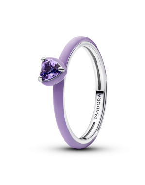 판도라 미 퍼플 차크라 하트 링