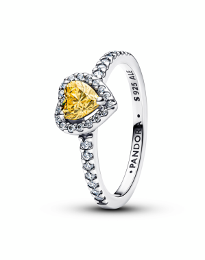 스파클링 엘리베이티드 하트 링