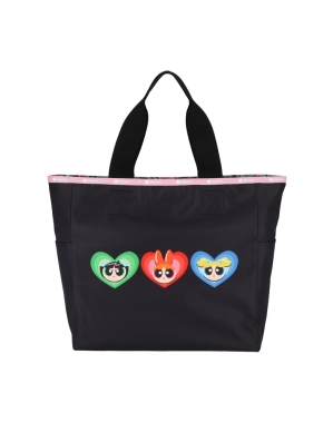 파워퍼프걸 토트 라지 리버시블 토트백