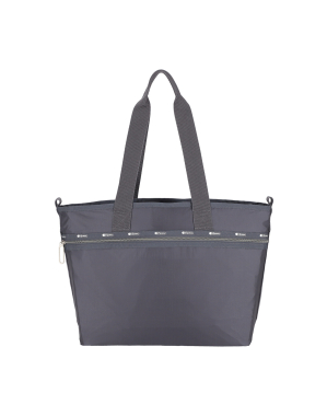 섀도우 그레이 C 에센셜 집 토트백