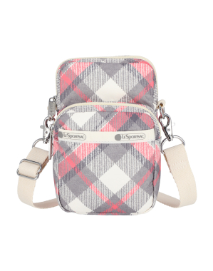 심리스 타탄 클래식 미니 폰 크로스백