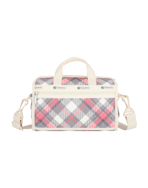 심리스 타탄 클래식 미니 더플 크로스바디