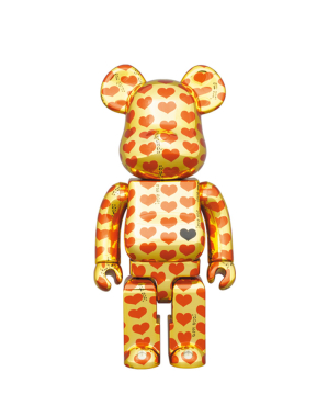 1000% BEARBRICK Gold Heart