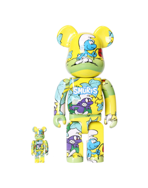 400%+100% BEARBRICK The Smurfs The Purple Smurfs