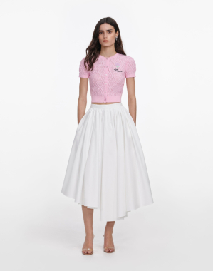 핑크 포인텔 니트 탑