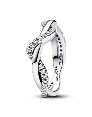 스파클링 인터트위드 웨이브 링