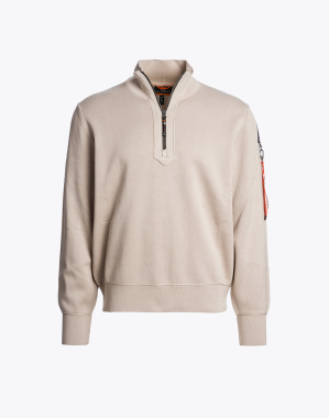 남성 하프 지퍼 스웨터 베이직 스코-MASTIC (25WMPMKNRK05PJ0772)