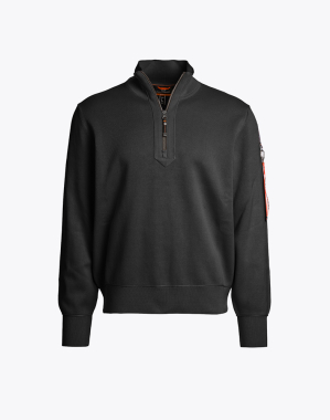 남성 하프 지퍼 스웨터 베이직 스코-BLACK (25WMPMKNRK05PJ0541)