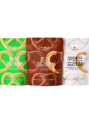녹차/초코/쿠앤크 프레첼 60g x 1봉 (3종 택 1)