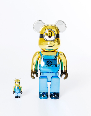 400%+100% BEARBRICK STUART Chrome Ver.