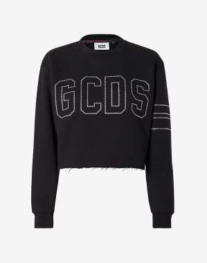 블링 GCDS 저지 크롭 스웻셔츠 