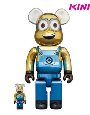  400%+100% BEARBRICK DAVE CHROME Ver.