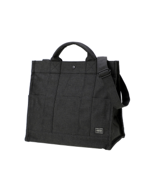 SMOKY 2WAY TOTE BAG-BLACK