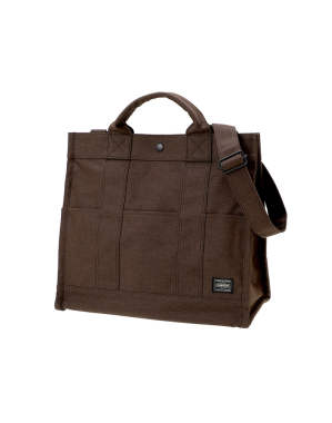 SMOKY 2WAY TOTE BAG-BROWN