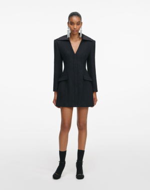 블랙 블레이저 미니 드레스