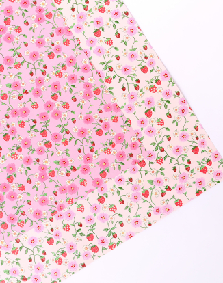 양면 포장지 - 스트로베리 크림 & 핑크 10매