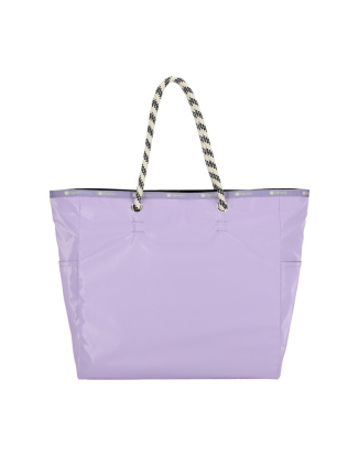 라일락/블랙 샤인 라지 투웨이 토트백