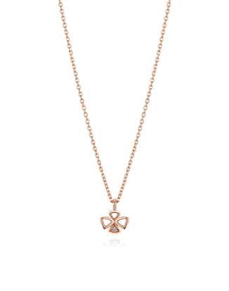 Petit Dia. 쁘띠 다이아몬드 인클로버 목걸이