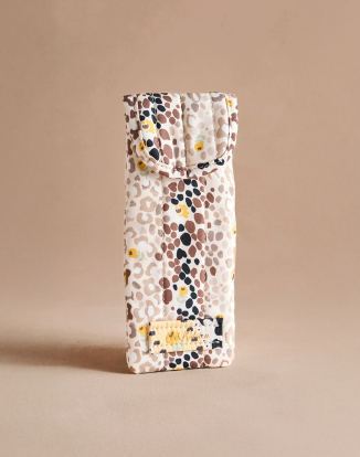 글라스 안경 케이스 - 레오파드 플라워