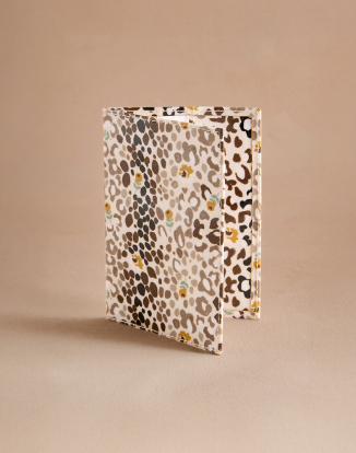 패스포트 케이스 - 레오파드 플라워