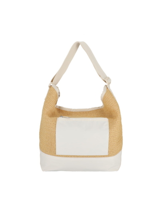 멜란지 라피아 라지 숄더백