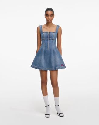 데님 미니 드레스