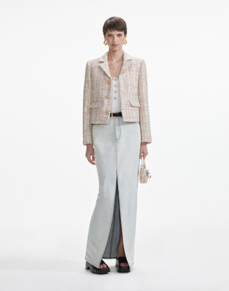 파스텔 부클레 재킷 