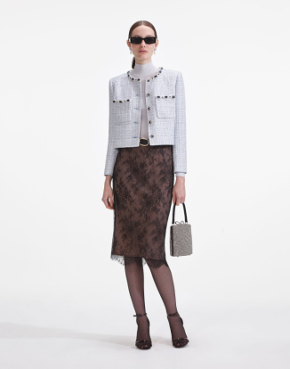 블루 부클레 재킷 