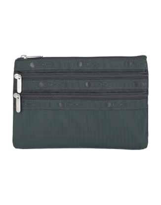 미드나잇 그린 쓰리집 코스메틱 파우치