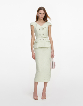 라임 부클레 미디 드레스