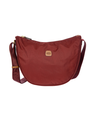 엑스백 하프문 스몰 숄더백 보르도