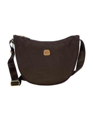 엑스백 하프문 스몰 숄더백 브라운