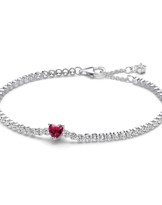 레드 스파클링 하드 테니스 브레이슬릿