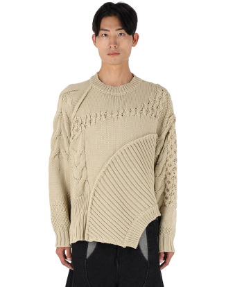 디컨스트럭티드 니트 스웨터