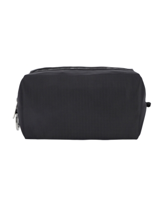 리사이클드 블랙 라지 집 파우치