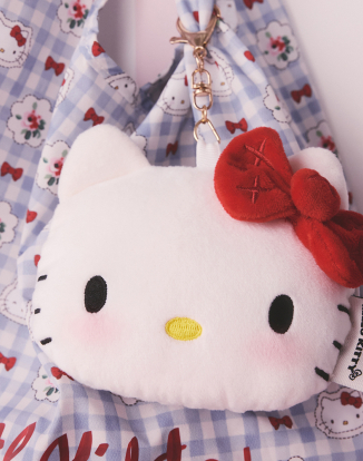Hello Kitty 페이스 파우치 & 에코백 - 헬로 키티 깅업 프로방스