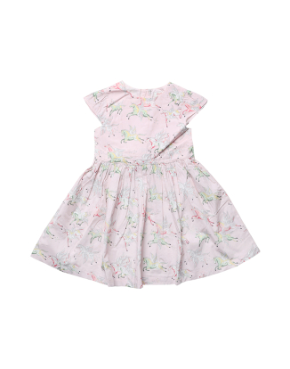 키즈 타이 백 드레스 페인티드 유니콘