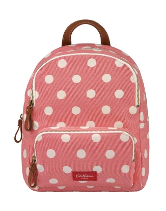 스몰 포켓 백팩 버튼 스팟 트윌 레드